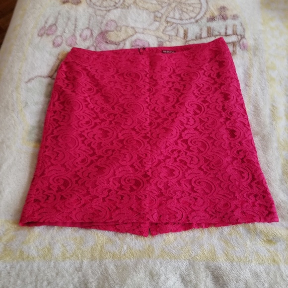 Merona Dresses & Skirts - Merona Pink Lace Pencil Skirt